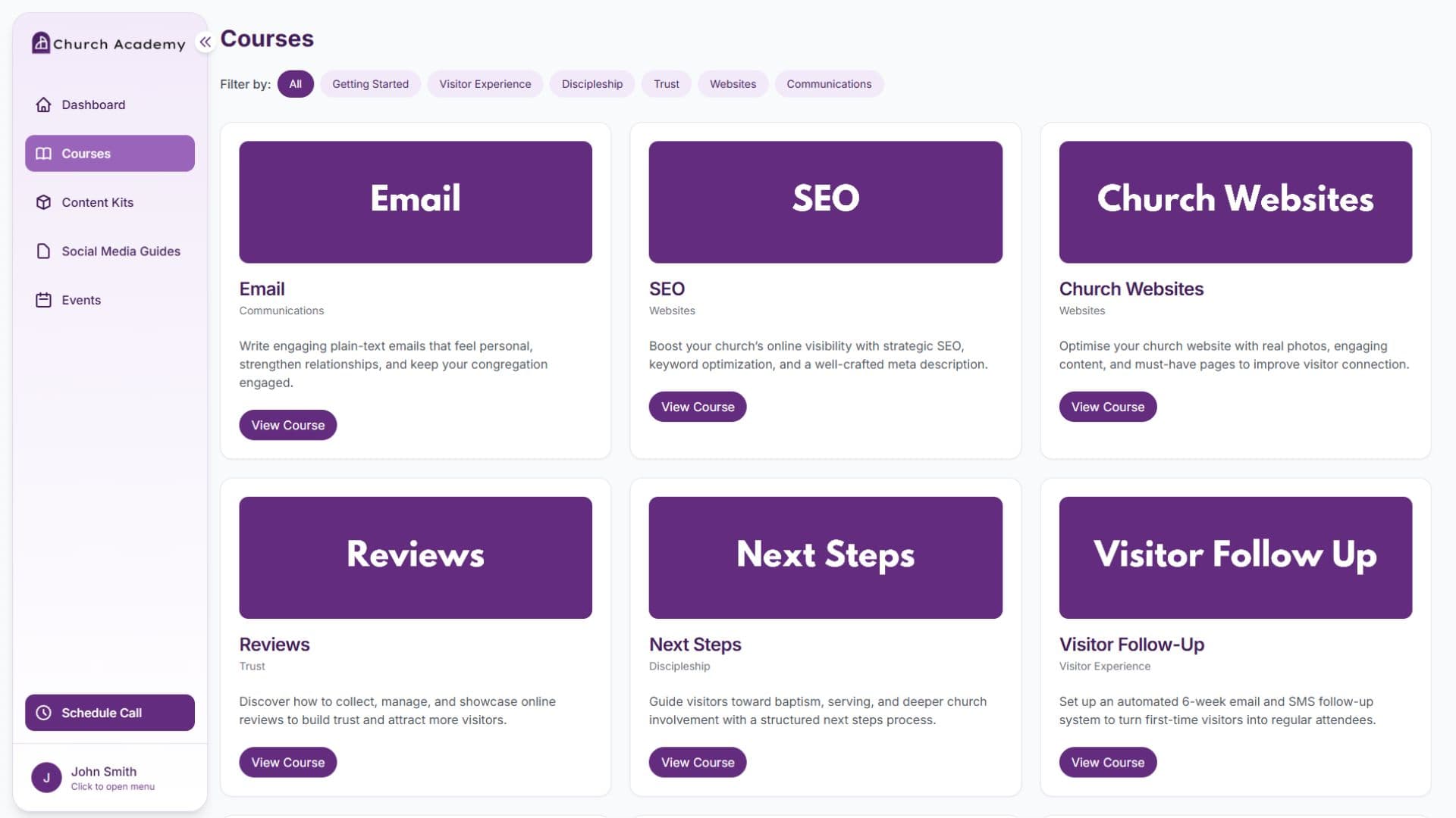 Church Academy Online Courses Preview