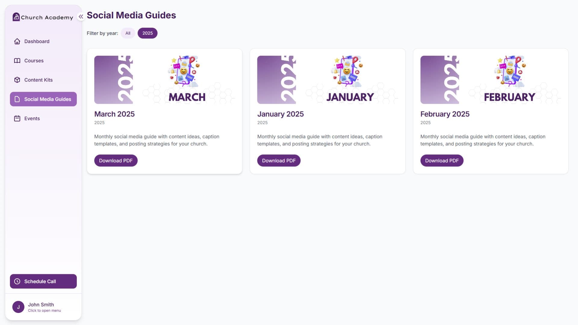 Church Academy Social Media Guides Preview